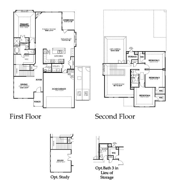 2D floor plan layout of this home in Brookshire at Legacy Hills, Celina, TX (Image 5). 2D floor plan layout of this home in Brookshire at Legacy Hills, Celina, TX (Image 5).