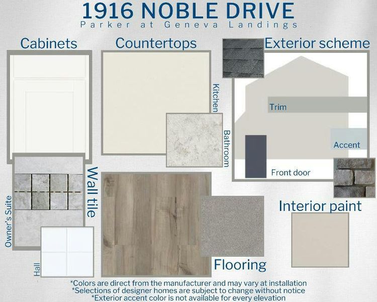 Parker - Colors for this home Parker - Colors for this home