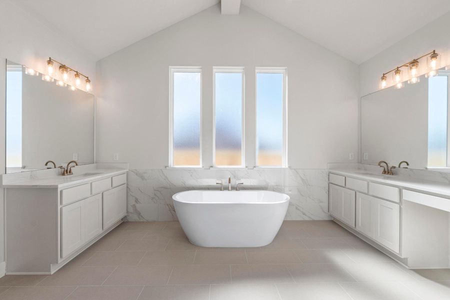 Furnished interior view inside a new home in Lariat, Liberty Hill (Image 9).