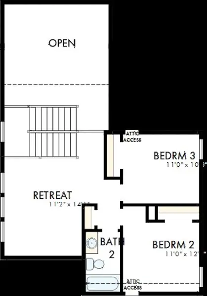 2D floor plan layout of this home in Jubilee - Grove Row Collection, Hockley, TX (Image 6).