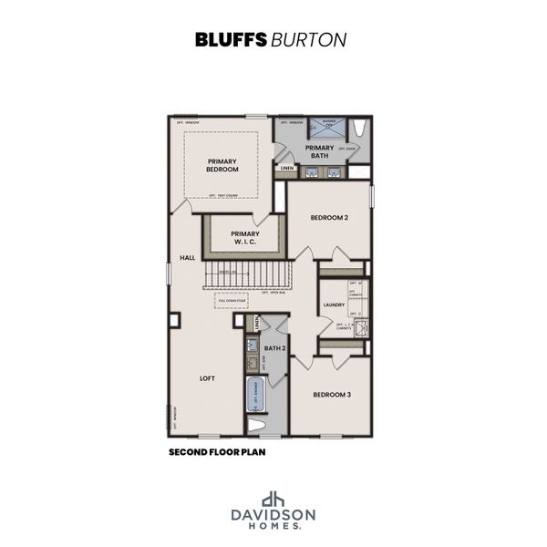 2D floor plan layout of this home in The Bluffs, Canton, GA (Image 7).