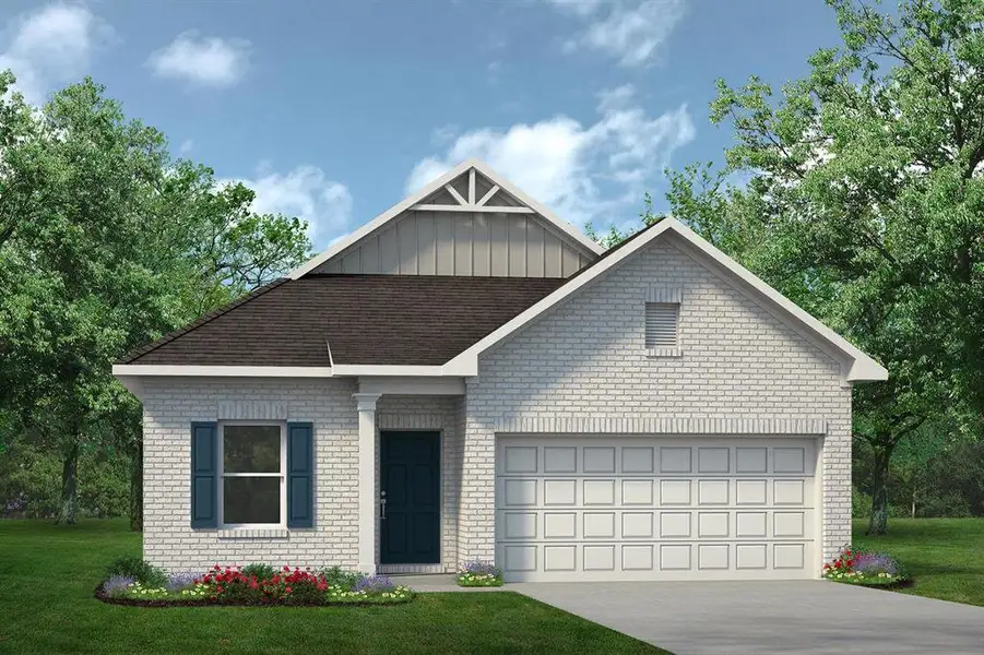 Front exterior of a new home in , Caddo Mills, TX, highlighting curb appeal (Image 1). Front exterior of a new home in , Caddo Mills, TX, highlighting curb appeal (Image 1).