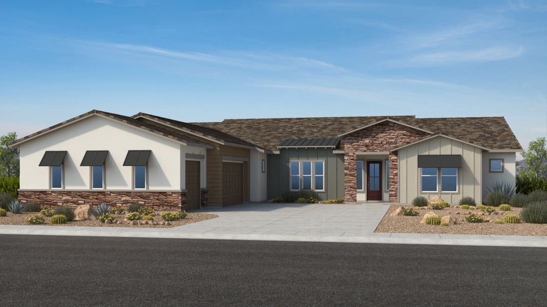 Front exterior of a home in the Verdin Capstone Collection community, located in Phoenix, AZ (Image 12).