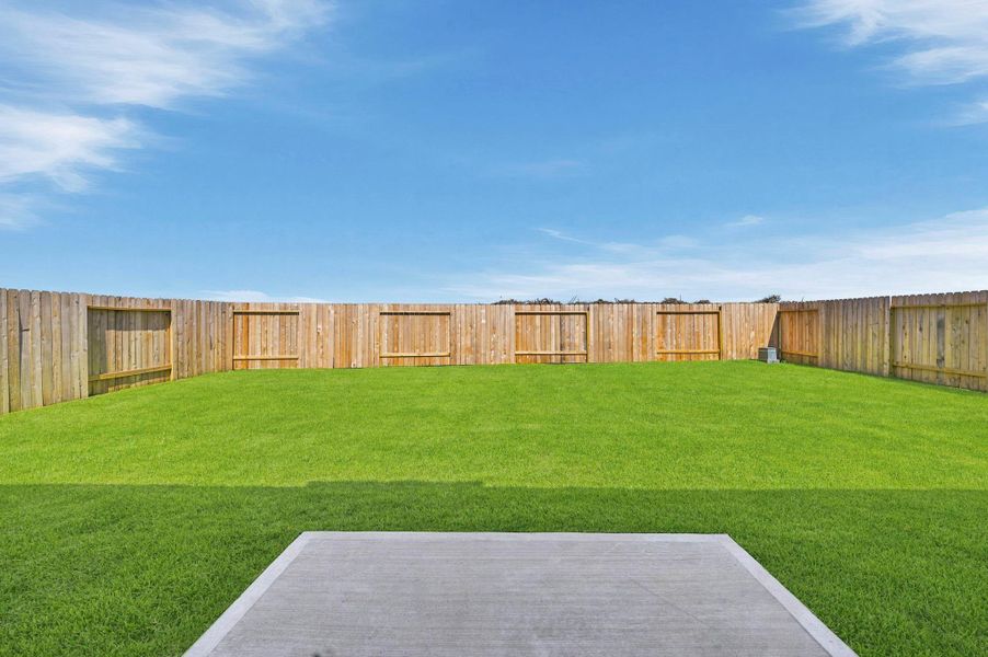 Exterior details and patio area of a home in Barrett Crossing, Crosby (Image 20).