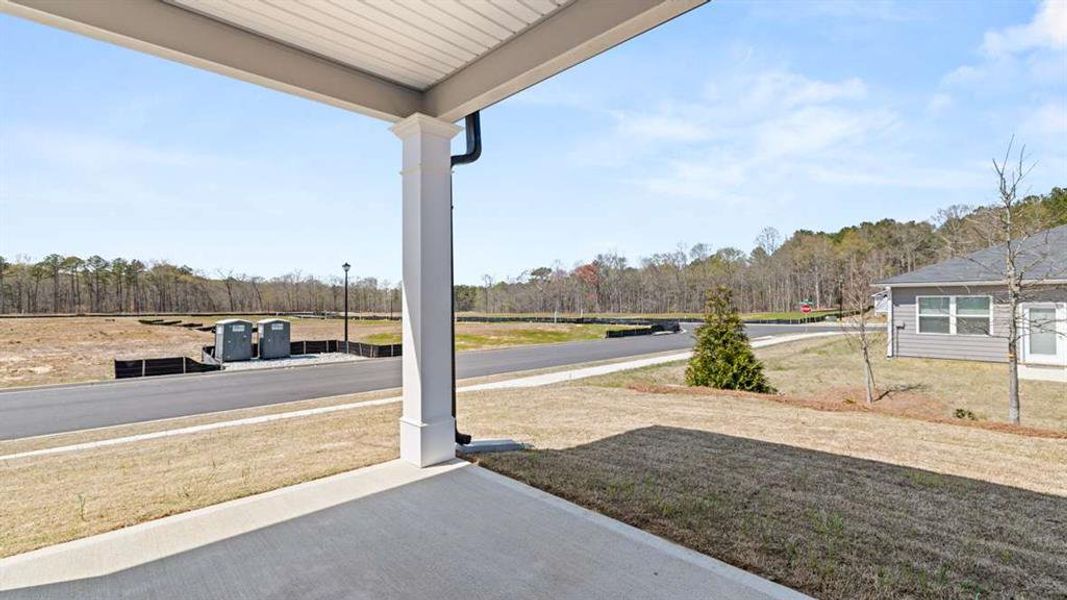 Exterior details and patio area of a home in Champion's Run, Lithonia (Image 2). Exterior details and patio area of a home in Champion's Run, Lithonia (Image 2).