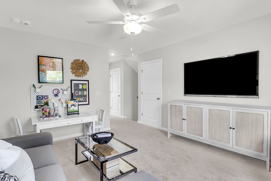 Representative furnished interior of a home built from the Ford - Genesis Value Collection by Mungo Homes in Golden Ridge, Youngsville (Image 11). Representative furnished interior of a home built from the Ford - Genesis Value Collection by Mungo Homes in Golden Ridge, Youngsville (Image 11).