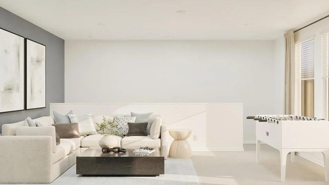 Furnished interior view inside a new home in Cotton Brook, Hutto (Image 4). Furnished interior view inside a new home in Cotton Brook, Hutto (Image 4).