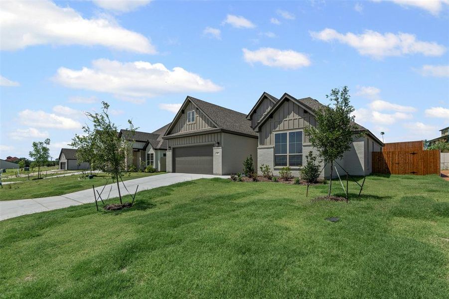 Front exterior of a new home in , Glen Rose, TX, highlighting curb appeal (Image 25). Front exterior of a new home in , Glen Rose, TX, highlighting curb appeal (Image 25).