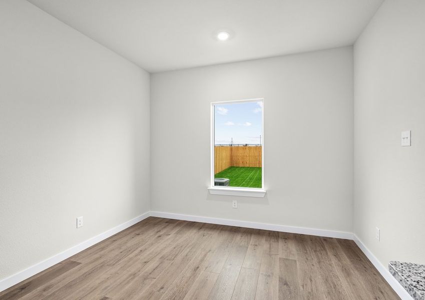 The dining room has a large window that lets in great, natural light. The dining room has a large window that lets in great, natural light.