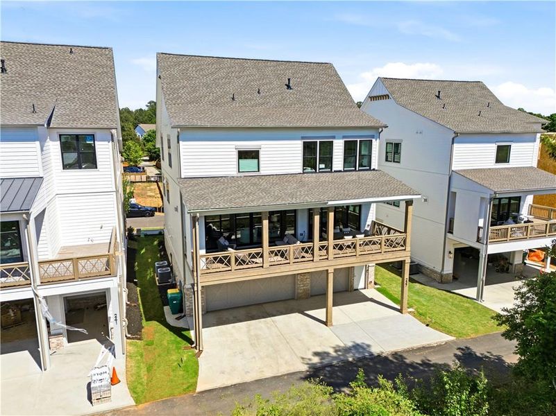 Exterior details and patio area of a home in Echo at Crabapple, Milton (Image 33).