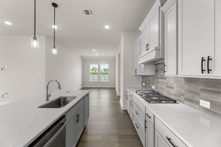 Representative furnished interior of a home built from the Hazel by Tri Pointe Homes in Treeline, Justin (Image 8).