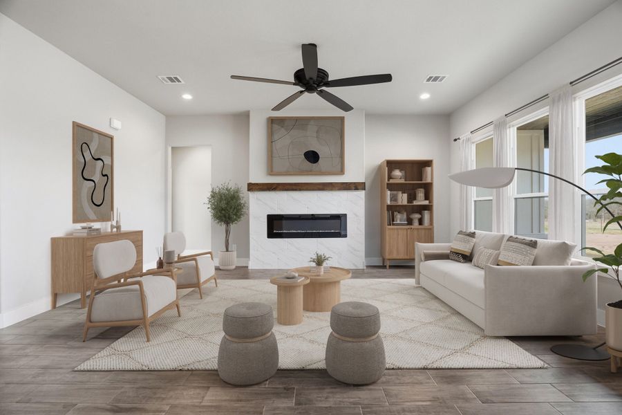 Representative furnished interior of a home built from the The Lotus by Kenmark Homes in Zion Valley, Poolville (Image 4).