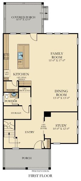 2D floor plan layout of this home in Heron's Walk at Summers Corner, Summerville, SC (Image 4).