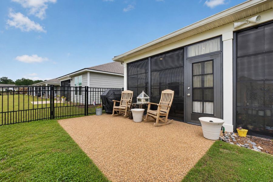 Exterior details and patio area of a home in Del Webb Charleston at Nexton, Summerville (Image 3).