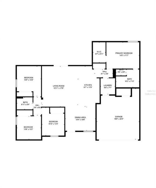 2D floor plan layout of this home in , Port Charlotte, FL (Image 3). 2D floor plan layout of this home in , Port Charlotte, FL (Image 3).