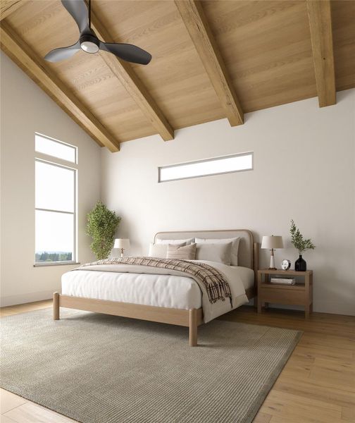 Primary bedroom rendering