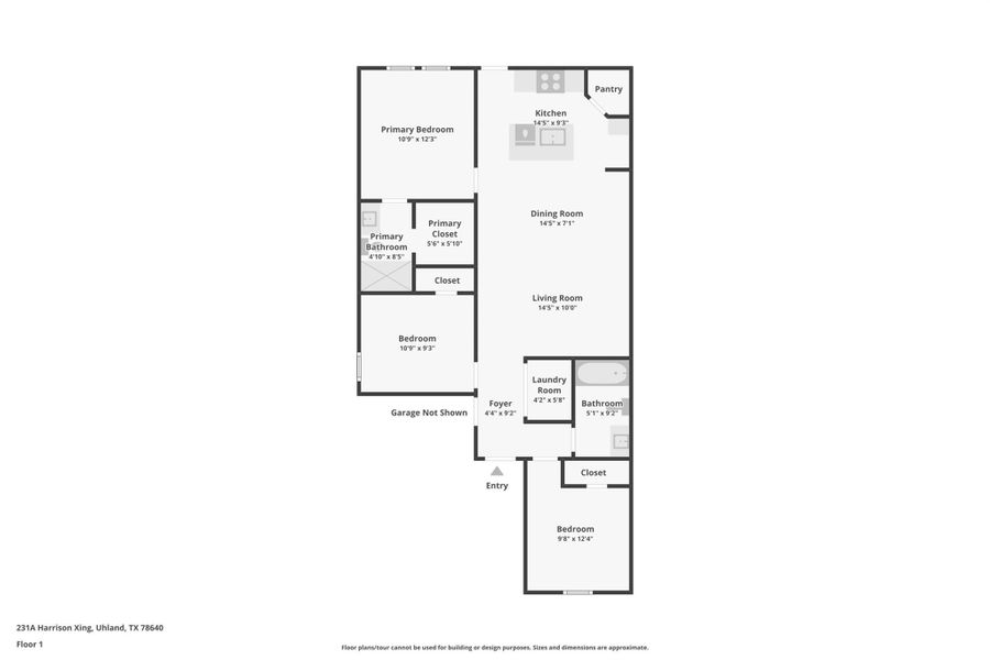 2D floor plan layout of this home in , Kyle, TX (Image 3).