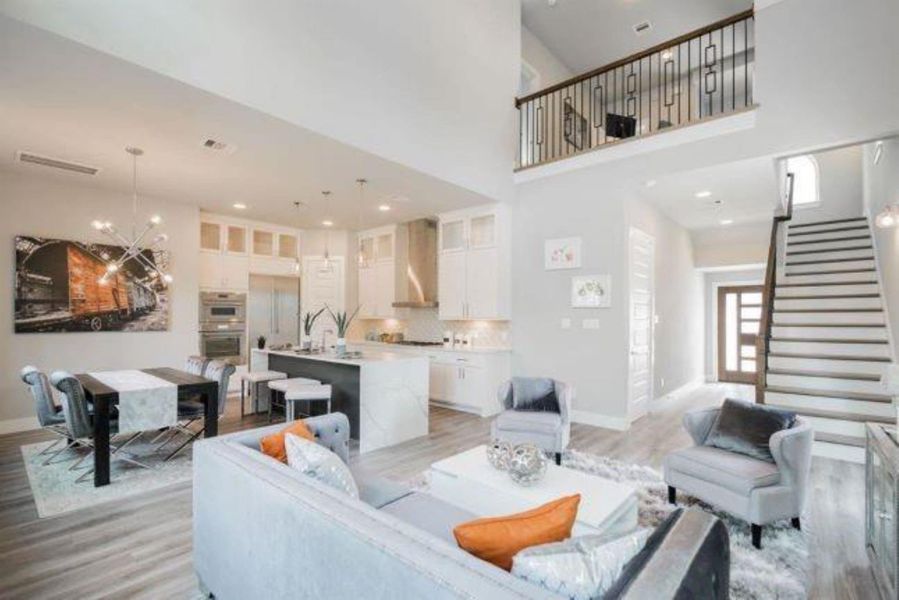 Furnished interior in a model home at Parkview at Oak Forest in Houston (Image 16). Furnished interior in a model home at Parkview at Oak Forest in Houston (Image 16).