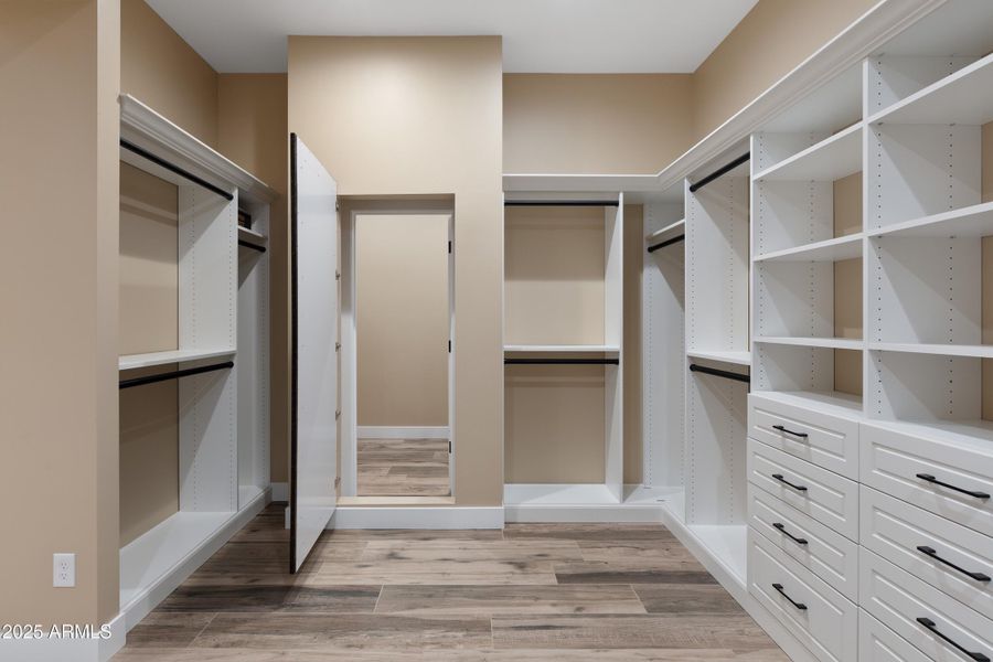 Huge Walk-In Closet w Safe Room