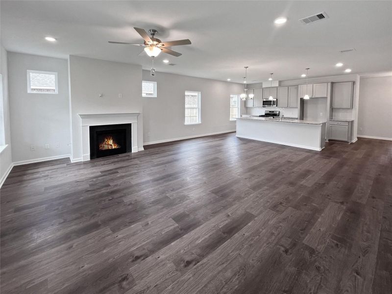 The Crawford- Family Room. Home under construction. Sample floor plan photo used for illustrative purposes only. Upgrades, selections options, windows and colors may vary. The Crawford- Family Room. Home under construction. Sample floor plan photo used for illustrative purposes only. Upgrades, selections options, windows and colors may vary.