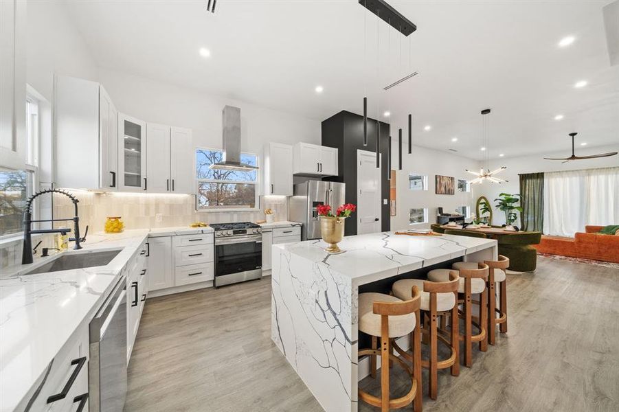 Furnished interior view inside a new home in , Dallas (Image 32).