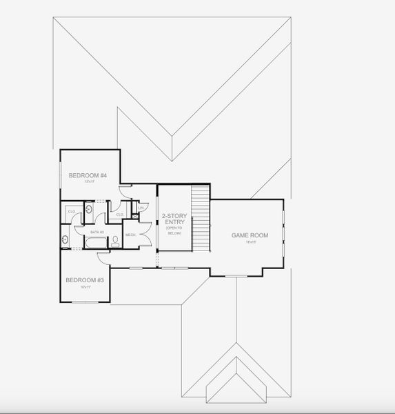 2D floor plan layout of this home in Southern Hills 65', Brooksville, FL (Image 3).