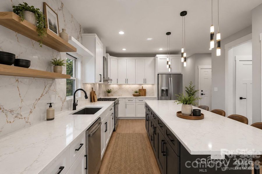 Furnished interior view inside a new home in , Hickory (Image 16).