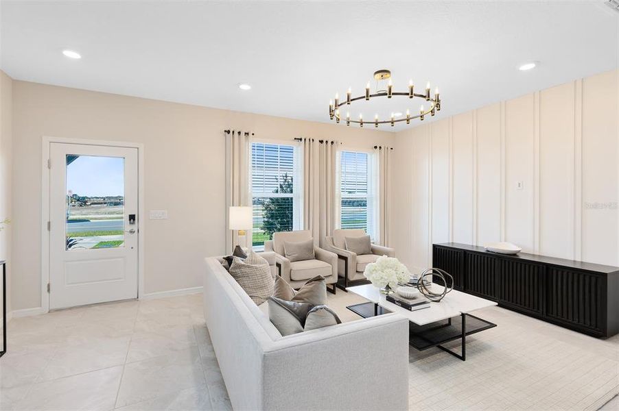 Furnished interior view inside a new home in EverBe, Orlando (Image 11).