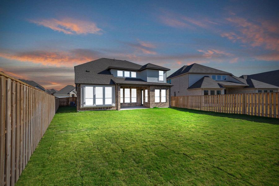 Rear of Home and Private Backyard