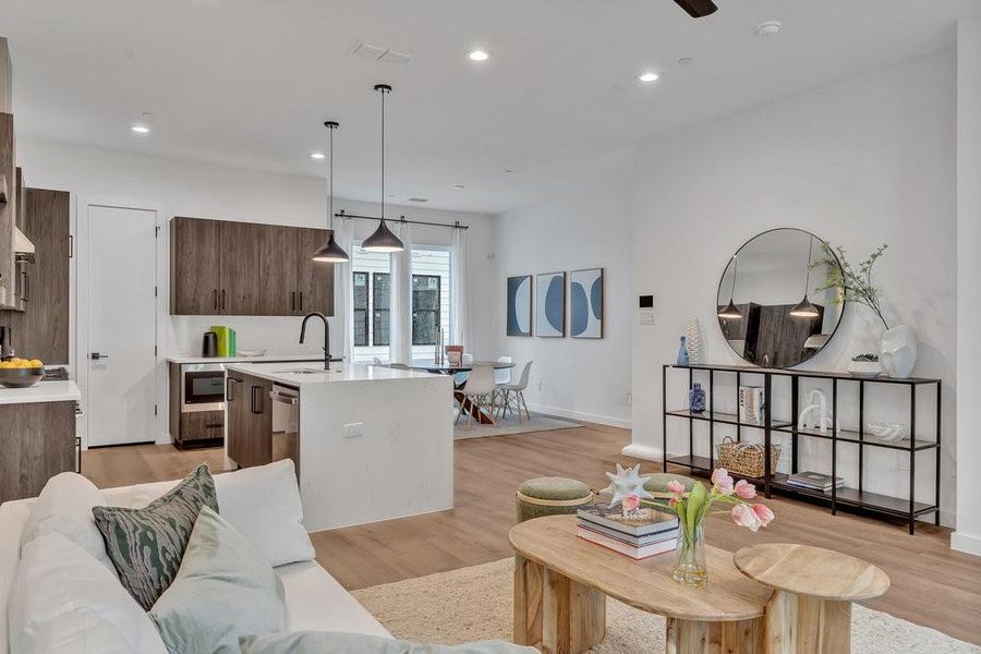 Furnished interior view inside a new home in , Dallas (Image 23).