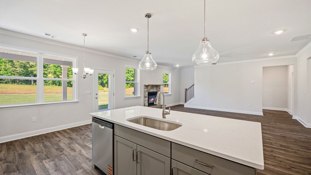 Furnished interior view inside a new home in Heritage Pointe, Senoia (Image 6).