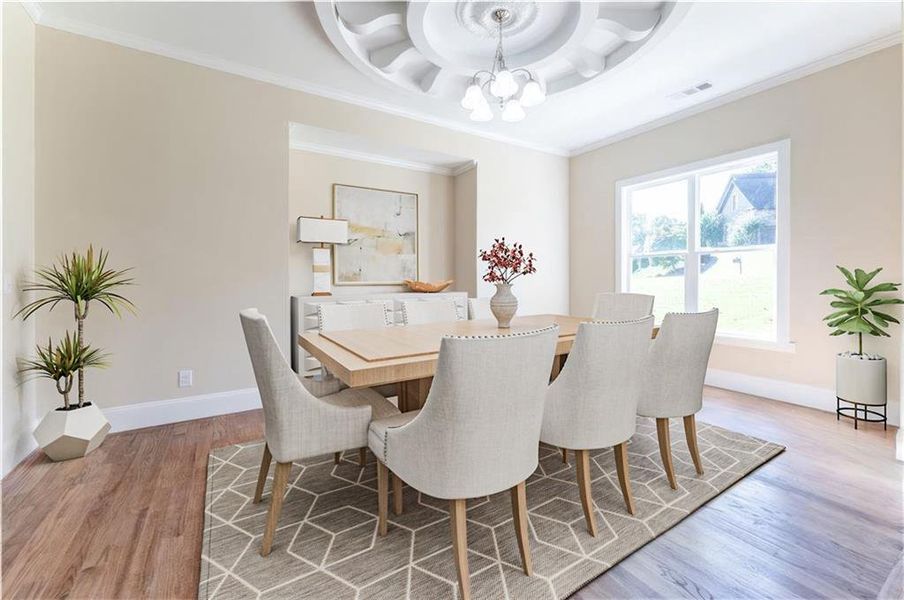 Furnished interior view inside a new home in , Suwanee (Image 7).
