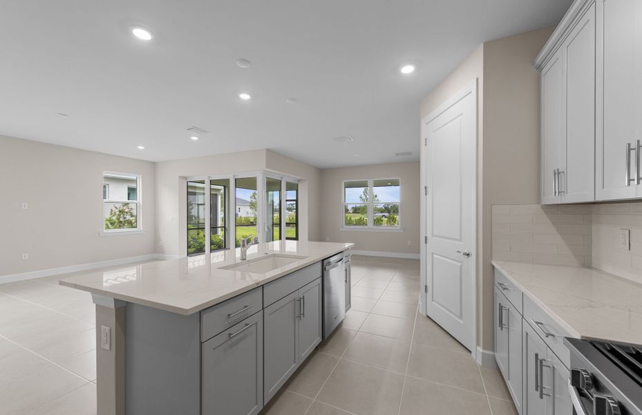 Furnished interior view inside a new home in Del Webb Oak Creek, North Fort Myers (Image 8).