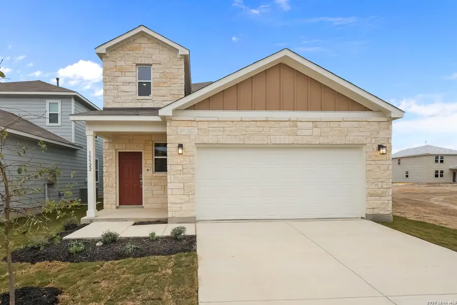 Front exterior of a new home in Summerlin, San Antonio, TX, highlighting curb appeal (Image 1). Front exterior of a new home in Summerlin, San Antonio, TX, highlighting curb appeal (Image 1).
