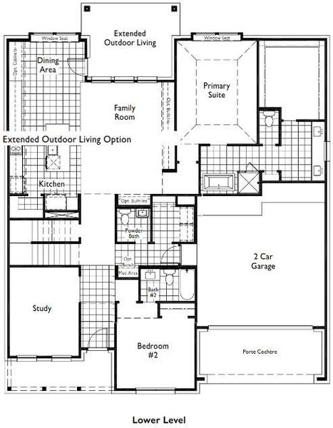 2D floor plan layout of this home in Lariat, Liberty Hill, TX (Image 3).