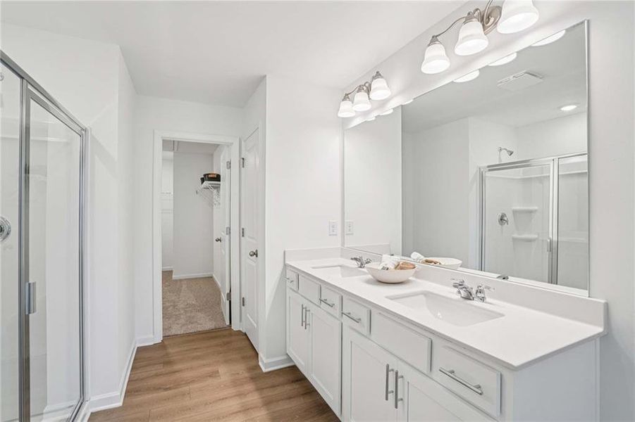 Furnished interior view inside a new home in Leydenview, Mableton (Image 18). Furnished interior view inside a new home in Leydenview, Mableton (Image 18).