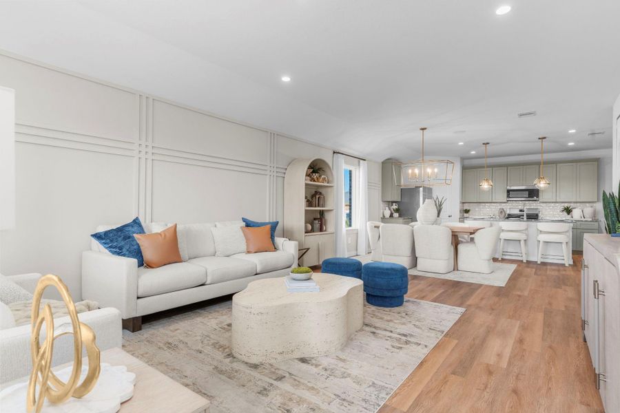 Furnished interior view inside a new home in , Iowa Colony (Image 16).