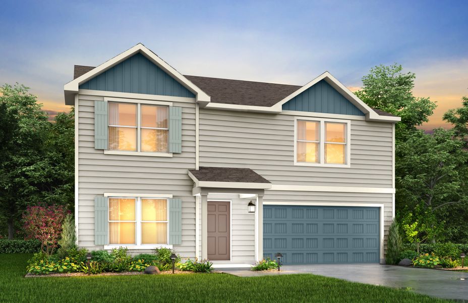 Front exterior of a new home in Meadows of Chandler, Chandler, TX, highlighting curb appeal (Image 15). Front exterior of a new home in Meadows of Chandler, Chandler, TX, highlighting curb appeal (Image 15).