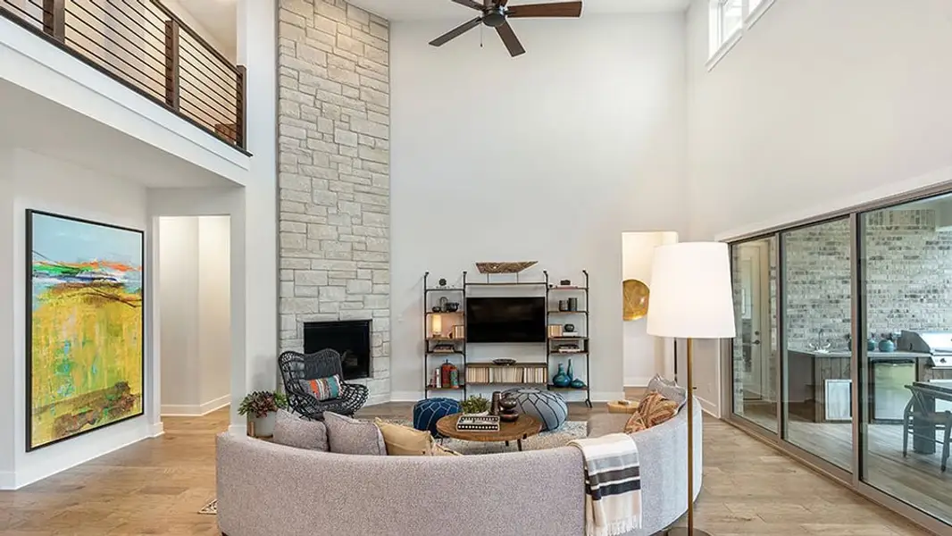 Furnished interior view inside a new home in Travisso, Leander (Image 3). Furnished interior view inside a new home in Travisso, Leander (Image 3).