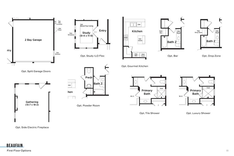 2D floor plan layout for the Beaufain by DRB Homes in Midtown at Nexton, Summerville, SC (Image 6). 2D floor plan layout for the Beaufain by DRB Homes in Midtown at Nexton, Summerville, SC (Image 6).