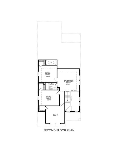 2D floor plan layout for the Jackson F by First Texas Homes in The Meadows, Denton, TX (Image 6).