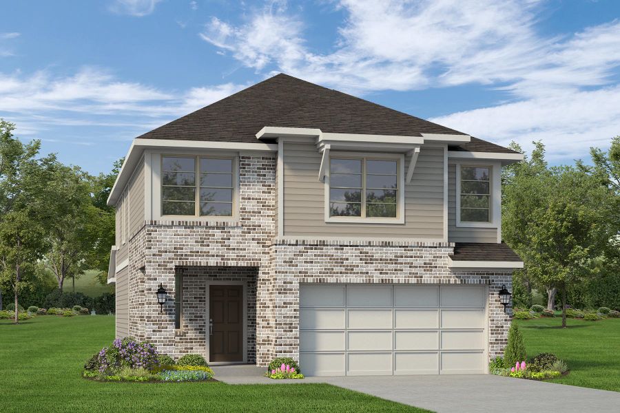 Representative exterior photo of a completed home built from the Angelina by Autograph Homes in Aldeana - Tejas Collection, Bonney, TX (Image 2). Representative exterior photo of a completed home built from the Angelina by Autograph Homes in Aldeana - Tejas Collection, Bonney, TX (Image 2).