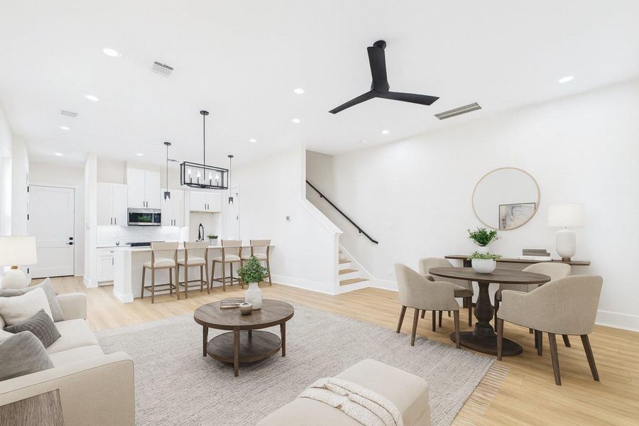 Experience modern elegance in this virtually staged first-floor living space, seamlessly blending comfort and style for the perfect home ambiance. Experience modern elegance in this virtually staged first-floor living space, seamlessly blending comfort and style for the perfect home ambiance.