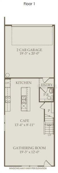 2D floor plan layout of this home in Tohoqua, Kissimmee, FL (Image 2).