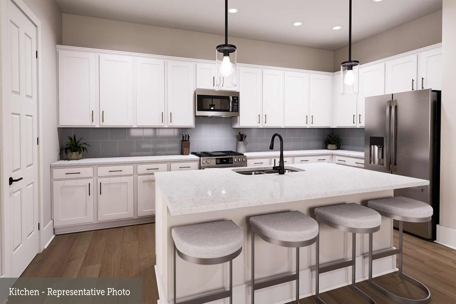 Representative furnished interior of a home built from the The Flora by David Weekley Homes in Briggs Ranch – Select Classic Series, San Antonio (Image 6).