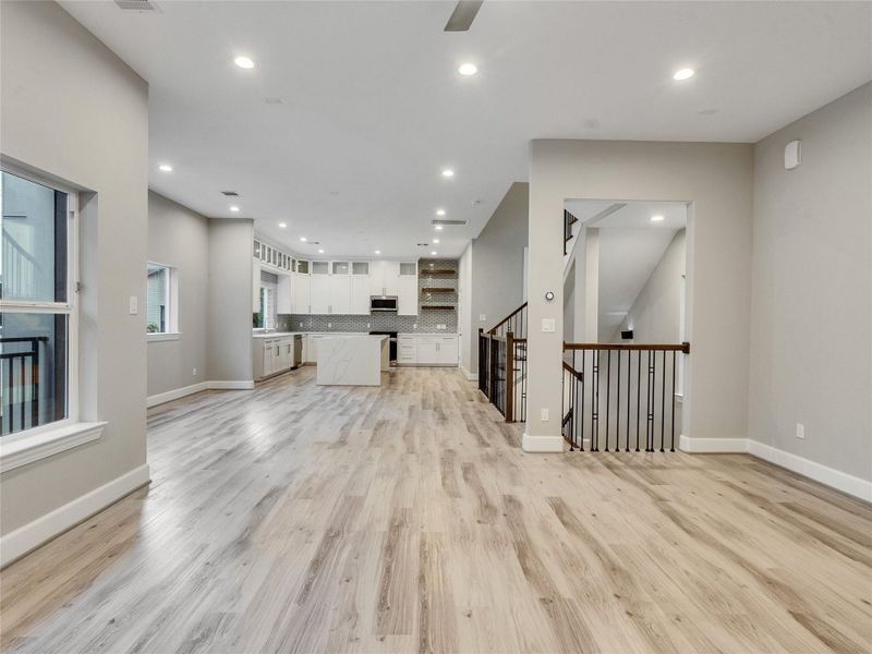 View of Kitchen from living room - Second floor