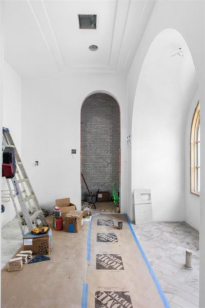 In-progress construction of a new home in , Dallas, TX (Image 36).