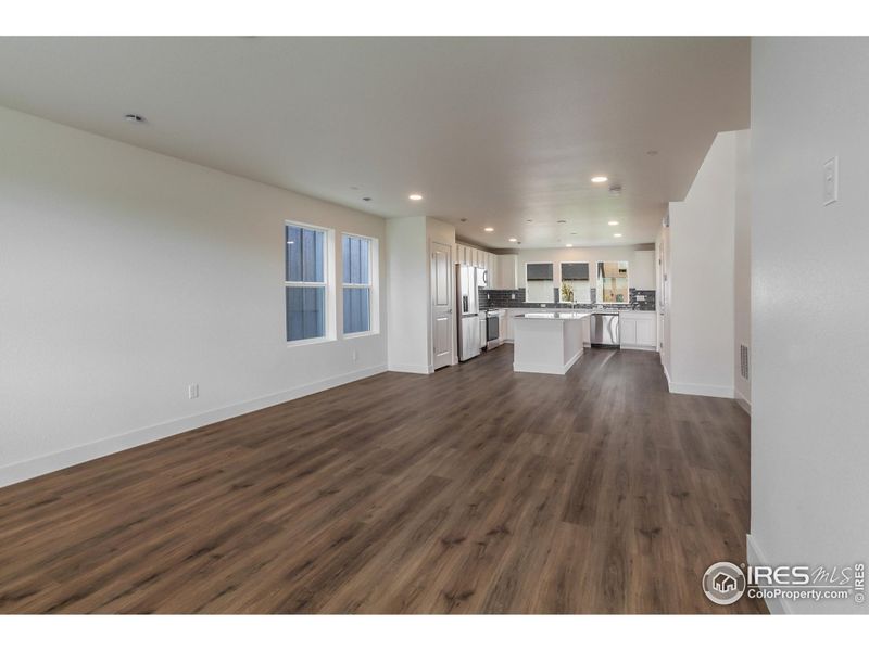 LIVING ROOM, DINING ROOM AND KITCHEN