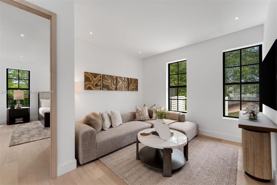 Furnished interior view inside a new home in , Miami (Image 7).