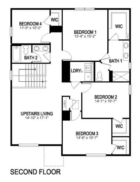 2D floor plan layout of this home in Westgate, Greeley, CO (Image 4).